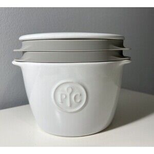 Pampered Chef Breakfast Sandwich Maker Set 4-Piece Microwave Egg Cooker Kitchen